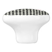 Houndstooth-monogram Keramische Knop (Zijkant)