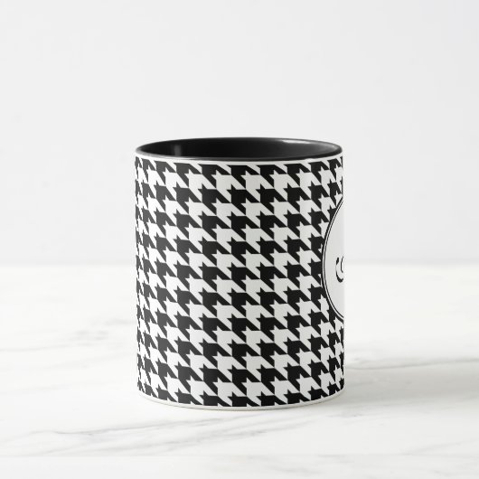 Houndstooth Monogram Mok (Midden)