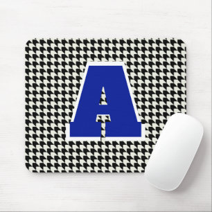 Houndstooth monogram muismat