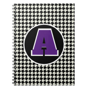 Houndstooth monogram notitieboek