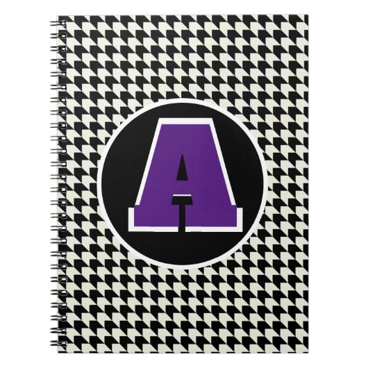 Houndstooth monogram notitieboek (Voorkant)