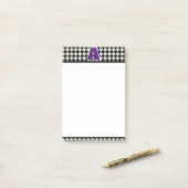 Houndstooth-monogram Post-it® Notes (Op bureau)