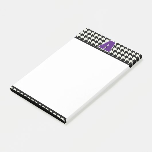Houndstooth-monogram Post-it® Notes (Schuin)