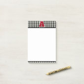 Houndstooth-monogram Post-it® Notes (Op bureau)