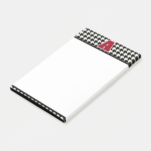 Houndstooth-monogram Post-it® Notes (Schuin)