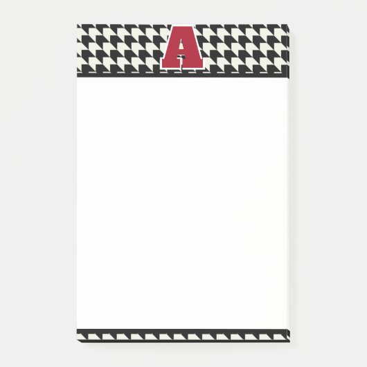 Houndstooth-monogram Post-it® Notes (Voorkant)