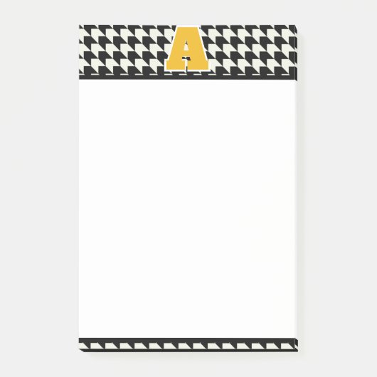 Houndstooth-monogram Post-it® Notes (Voorkant)