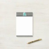 Houndstooth-monogram Post-it® Notes (Op bureau)