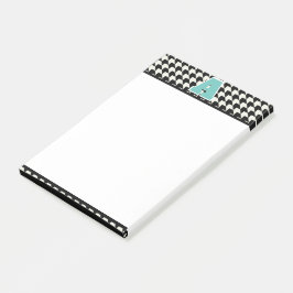 Houndstooth-monogram Post-it® Notes