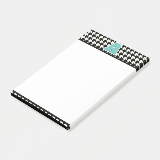 Houndstooth-monogram Post-it® Notes (Schuin)