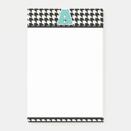 Houndstooth-monogram Post-it® Notes (Voorkant)