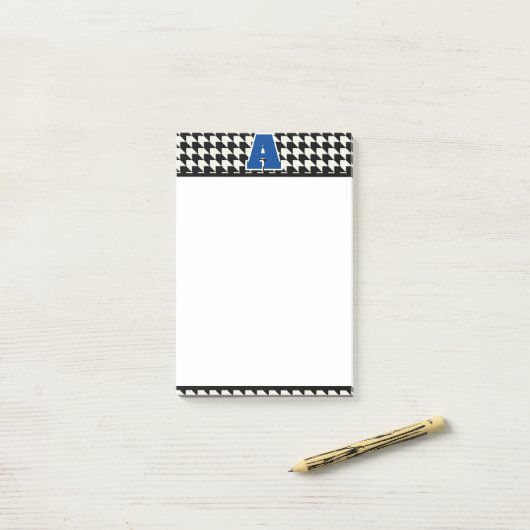 Houndstooth-monogram Post-it® Notes (Op bureau)