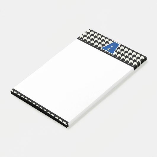 Houndstooth-monogram Post-it® Notes (Schuin)