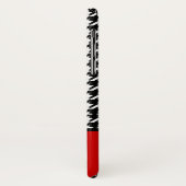 Houndstooth-monogram | Rood Zwart Wit Case-Mate iPhone Case (Achterkant/links)