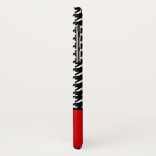 Houndstooth-monogram | Rood Zwart Wit Case-Mate iPhone Case (Achterkant/links)