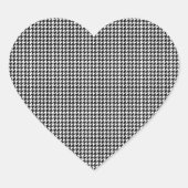 Houndstooth Monogrammed Custom Letter Hart Sticker (Voorkant)