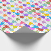 Houndstooth Multicolor + White Big Pattern Cadeaupapier (Hoek)