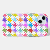 Houndstooth Multicolor + White Big Pattern Case-Mate iPhone Case (Achterkant (horizontaal))