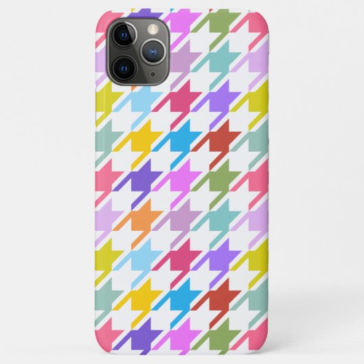 Houndstooth Multicolor + White Big Pattern Case-Mate iPhone Case (Achterkant)