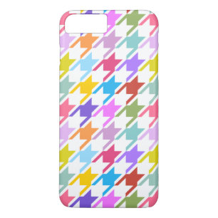 Houndstooth Multicolor + White Big Pattern iPhone 8/7 Plus Hoesje