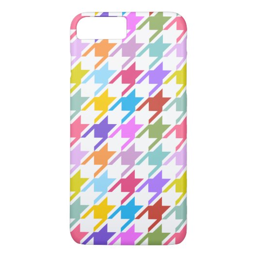 Houndstooth Multicolor + White Big Pattern Case-Mate iPhone Case (Achterkant)
