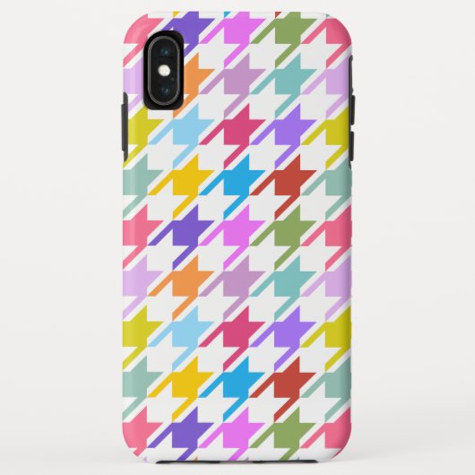 Houndstooth Multicolor + White Big Pattern Case-Mate iPhone Case (Achterkant)