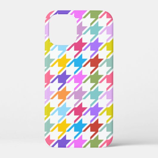 Houndstooth Multicolor + White Big Pattern Case-Mate iPhone Case (Achterkant)