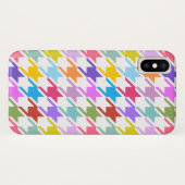 Houndstooth Multicolor + White Big Pattern Case-Mate iPhone Case (Achterkant (horizontaal))