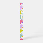 Houndstooth Multicolor + White Big Pattern iPhone 16 Hoesje (Linkerkant)