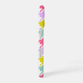 Houndstooth Multicolor + White Big Pattern iPhone 16 Hoesje (Rechterkant)
