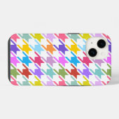 Houndstooth Multicolor + White Big Pattern iPhone Hoesje (Achterkant horizontaal)