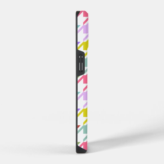 Houndstooth Multicolor + White Big Pattern iPhone Hoesje (Rechterkant)