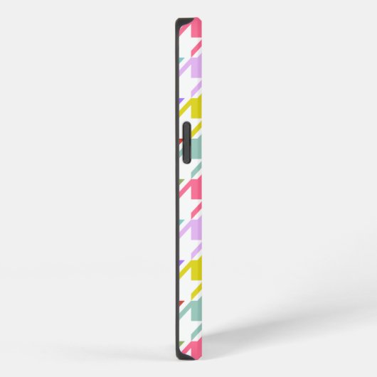 Houndstooth Multicolor + White Big Pattern iPhone Hoesje (Rechterkant)