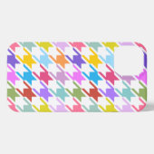 Houndstooth Multicolor + White Big Pattern iPhone Hoesje (Achterkant horizontaal)