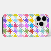 Houndstooth Multicolor + White Big Pattern iPhone Hoesje (Achterkant horizontaal)