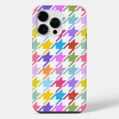 Houndstooth Multicolor + White Big Pattern iPhone Hoesje (Achterkant)