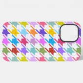 Houndstooth Multicolor + White Big Pattern iPhone Hoesje (Achterkant horizontaal)