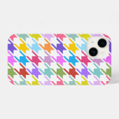 Houndstooth Multicolor + White Big Pattern iPhone Hoesje (Achterkant horizontaal)