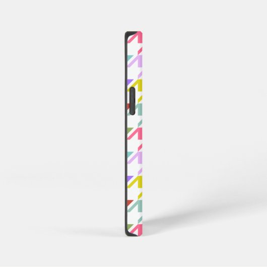 Houndstooth Multicolor + White Big Pattern iPhone Hoesje (Rechterkant)