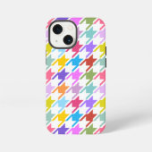 Houndstooth Multicolor + White Big Pattern iPhone Hoesje (Achterkant)
