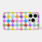 Houndstooth Multicolor + White Big Pattern iPhone Hoesje (Achterkant horizontaal)