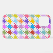 Houndstooth Multicolor + White Big Pattern iPhone Hoesje (Achterkant horizontaal)