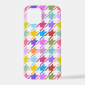 Houndstooth Multicolor + White Big Pattern iPhone Hoesje (Achterkant)