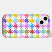 Houndstooth Multicolor + White Big Pattern iPhone Hoesje (Achterkant horizontaal)