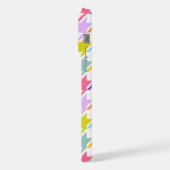 Houndstooth Multicolor + White Big Pattern iPhone Hoesje (Linkerkant)