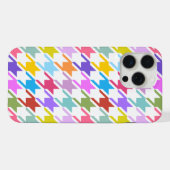 Houndstooth Multicolor + White Big Pattern iPhone Hoesje (Achterkant horizontaal)