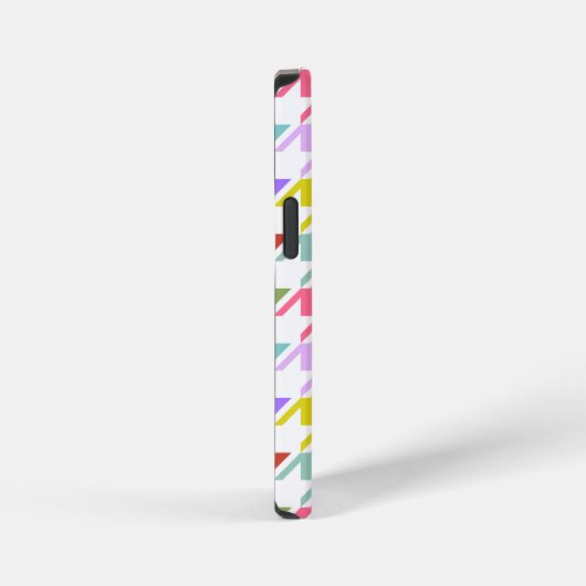 Houndstooth Multicolor + White Big Pattern iPhone Hoesje (Rechterkant)