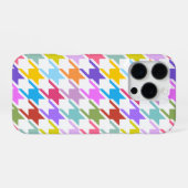 Houndstooth Multicolor + White Big Pattern iPhone Hoesje (Achterkant horizontaal)