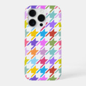 Houndstooth Multicolor + White Big Pattern iPhone Hoesje (Achterkant)