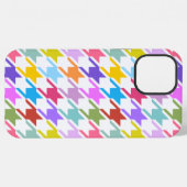 Houndstooth Multicolor + White Big Pattern iPhone Hoesje (Achterkant horizontaal)